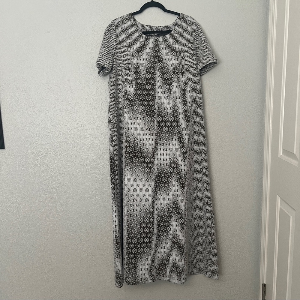 Textured Floral Print Vintage 1960s Volup A-line Maxi Dress xxl